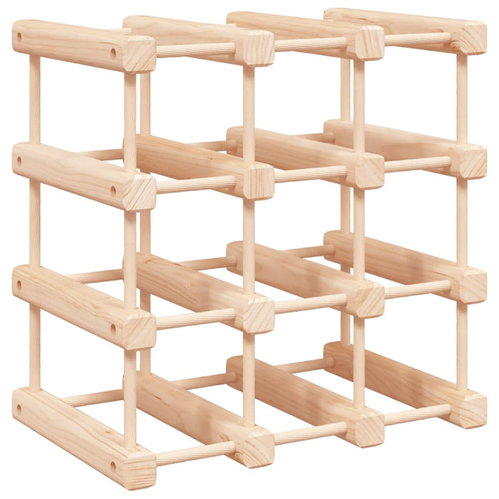 Raft de vin pentru 12 sticle, 36x23x36 cm, lemn masiv de pin - WALTI WALTI