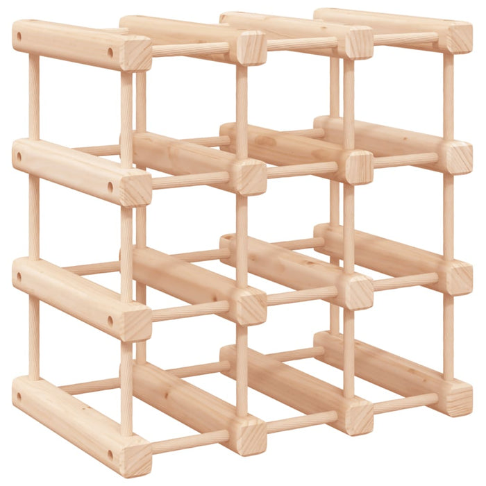 Raft de vin pentru 12 sticle, 36x23x36 cm, lemn masiv de pin - WALTI WALTI