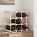 Raft de vin pentru 12 sticle, 36x23x36 cm, lemn masiv de pin - WALTI WALTI