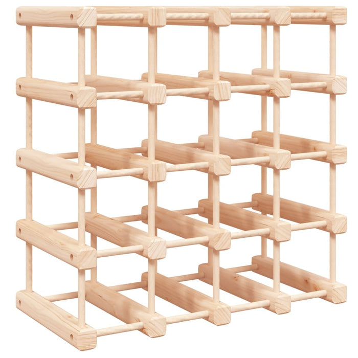Raft de vin pentru 20 sticle, 46,5x23x46,5 cm, lemn masiv pin - WALTI WALTI