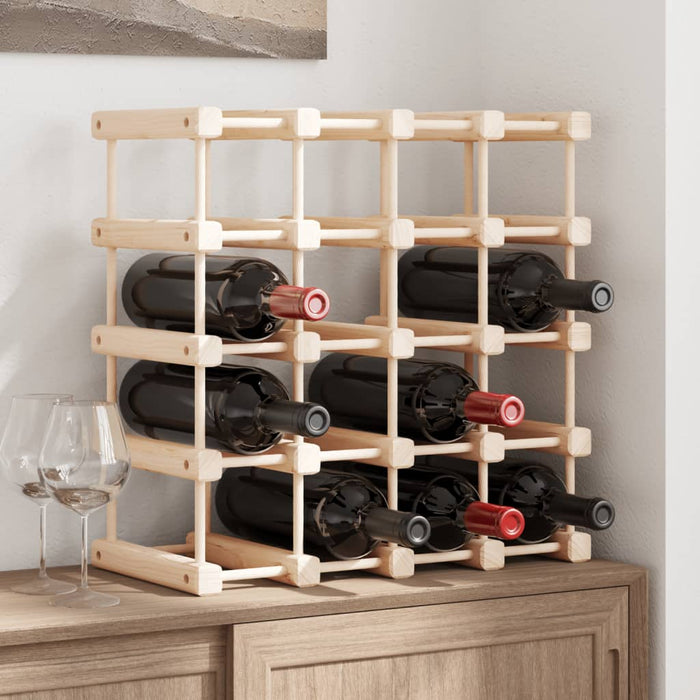 Raft de vin pentru 20 sticle, 46,5x23x46,5 cm, lemn masiv pin - WALTI WALTI