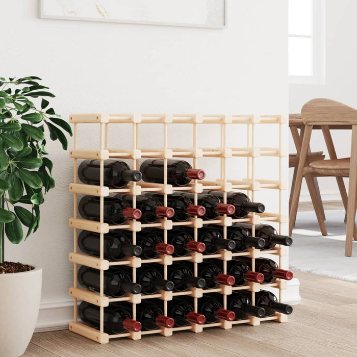 Raft de vin pentru 42 sticle, 68,5x23x68,5 cm, lemn masiv pin - WALTI WALTI