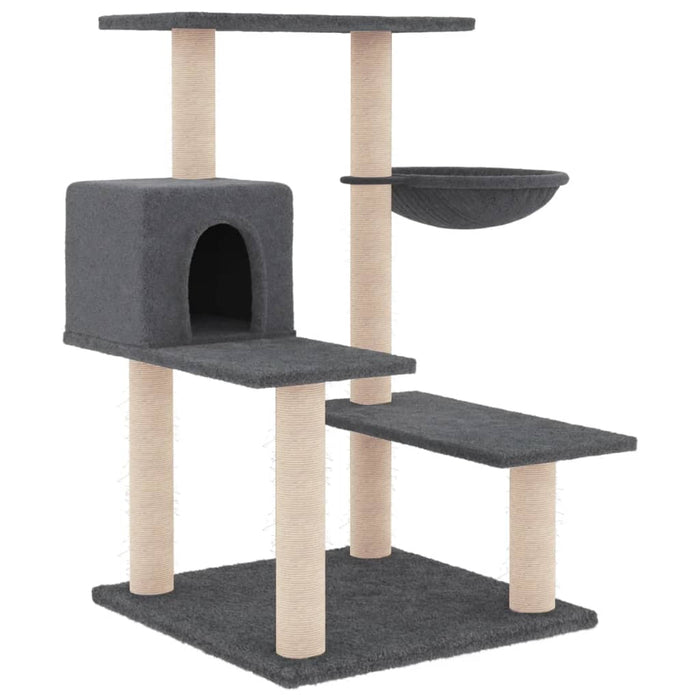 Ansamblu pisici cu stâlpi din funie sisal, gri închis, 82,5 cm - WALTI WALTI