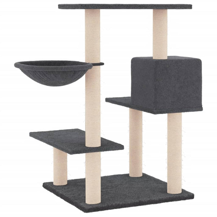 Ansamblu pisici cu stâlpi din funie sisal, gri închis, 82,5 cm - WALTI WALTI