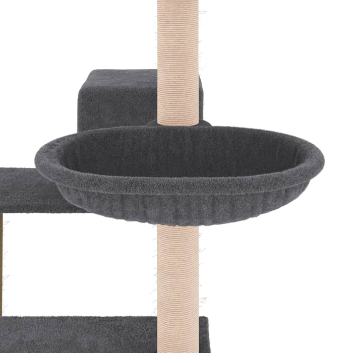 Ansamblu pisici cu stâlpi din funie sisal, gri închis, 82,5 cm - WALTI WALTI