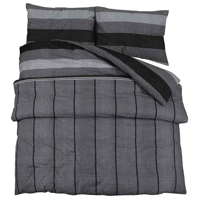 Set cu husă de pilotă, gri închis, 260x220 cm, bumbac - WALTI WALTI