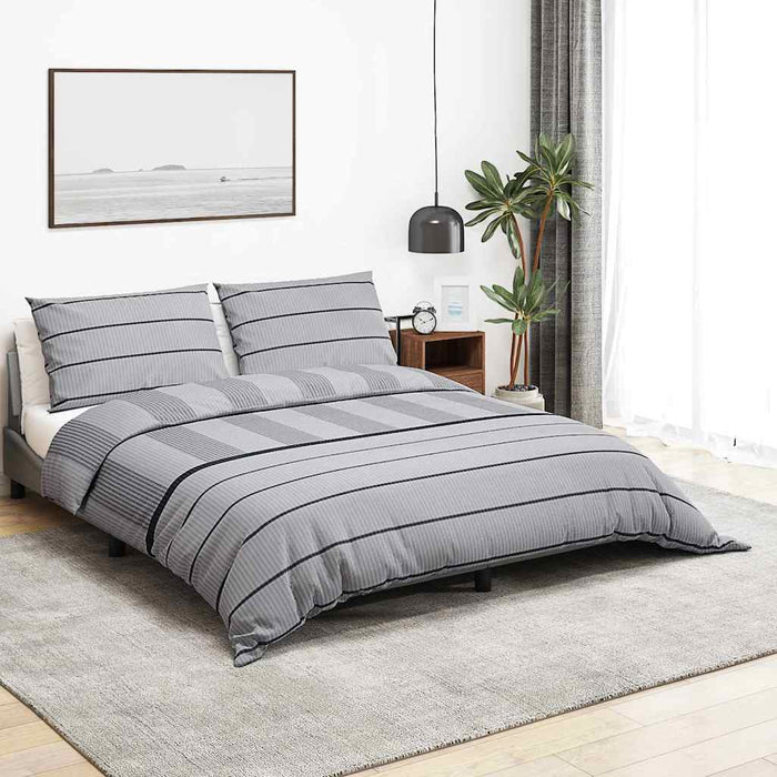 Set cu husă de pilotă, gri, 200x200 cm, bumbac WALTI