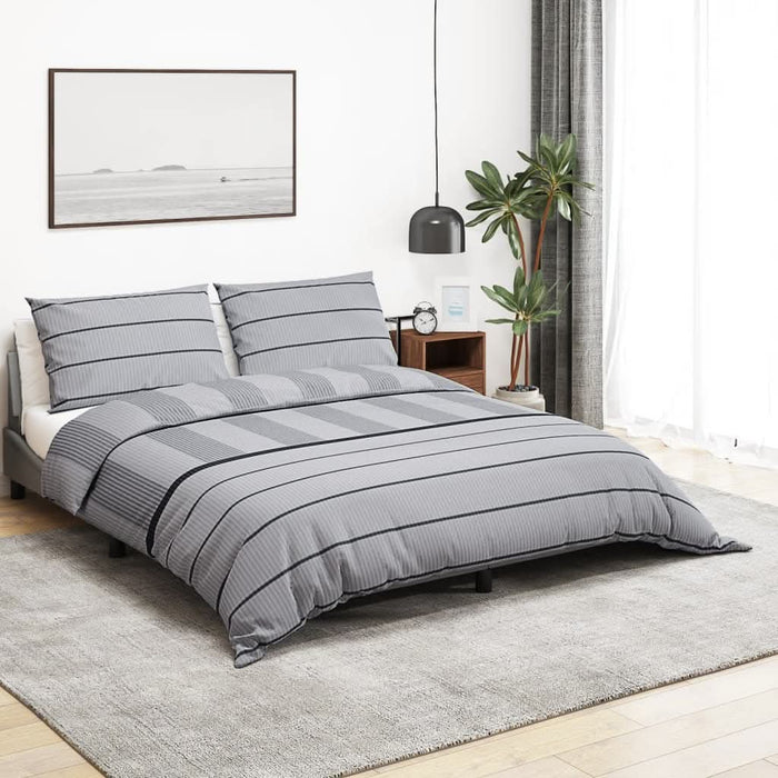 Set cu husă de pilotă, gri, 225x220 cm, bumbac - WALTI WALTI