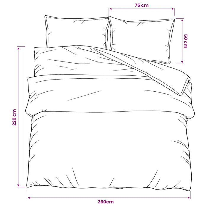 Set cu husă de pilotă, gri, 260x220 cm, bumbac WALTI