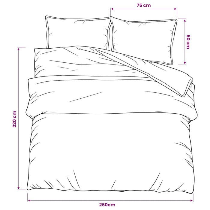 Set cu husă de pilotă, gri, 260x220 cm, bumbac - WALTI WALTI