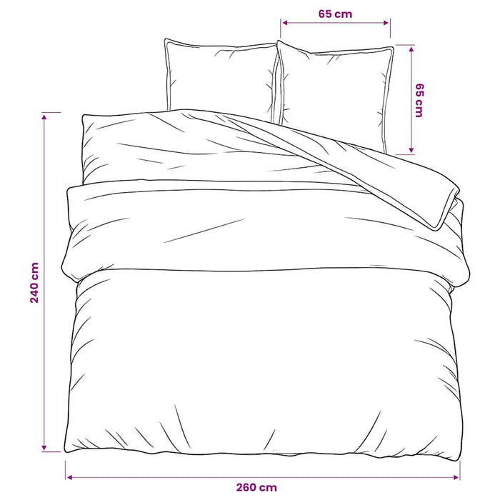 Set cu husă de pilotă, gri, 260x240 cm, bumbac - WALTI WALTI