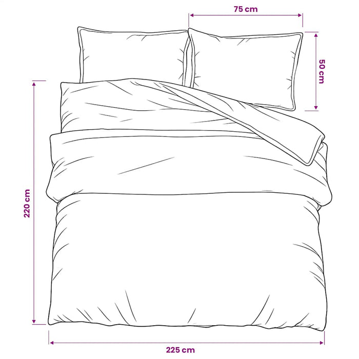 Set cu husă de pilotă, gri, 225x220 cm, bumbac WALTI