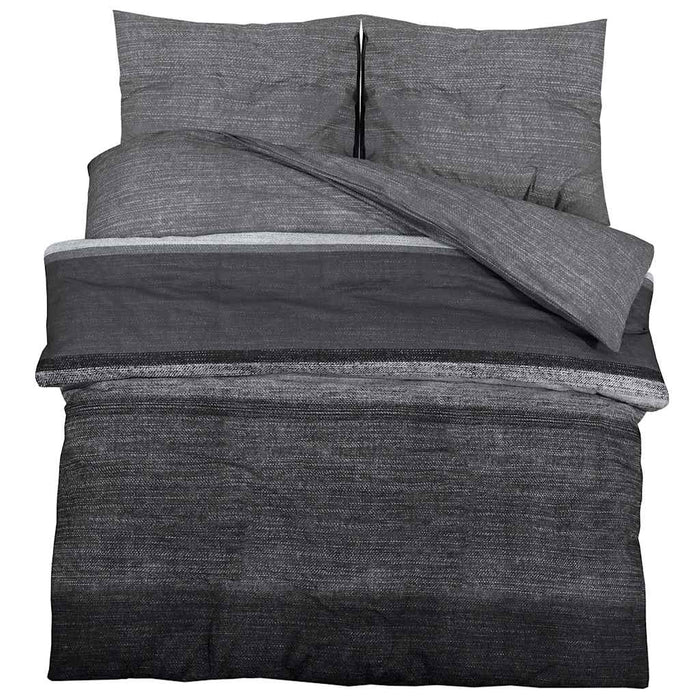 Set cu husă de pilotă, gri închis, 240x220 cm, bumbac WALTI