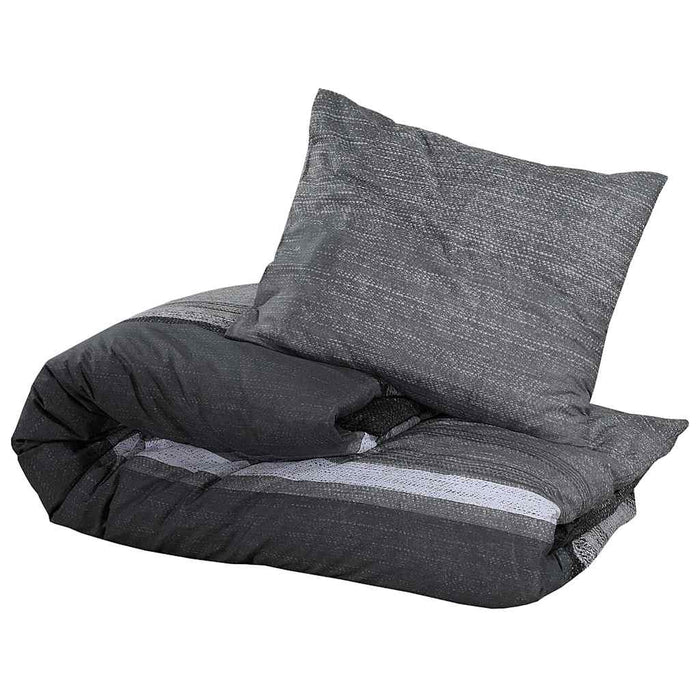 Set cu husă de pilotă, gri închis, 240x220 cm, bumbac WALTI