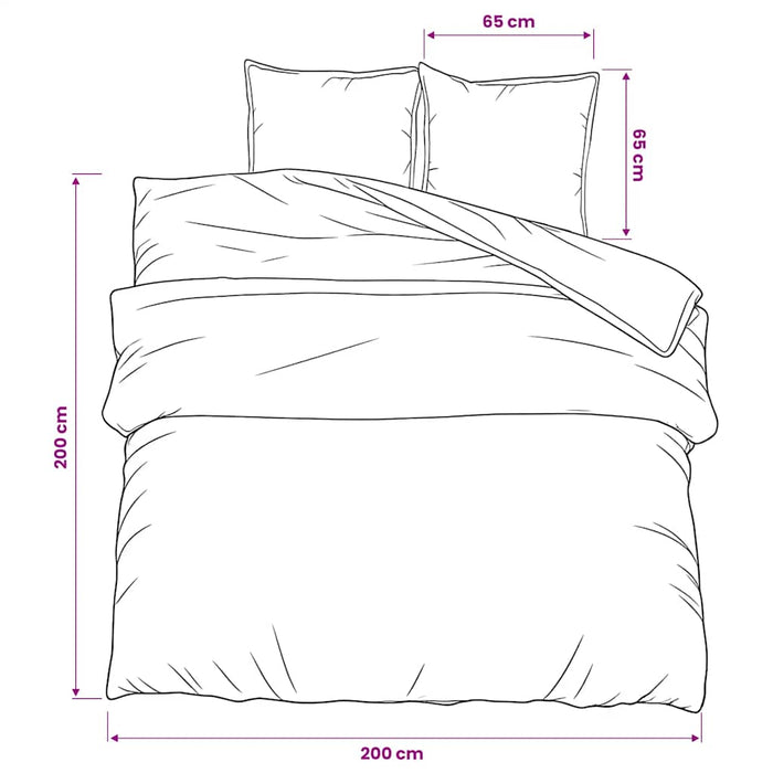 Set cu husă de pilotă, gri închis, 200x200 cm, bumbac - WALTI WALTI