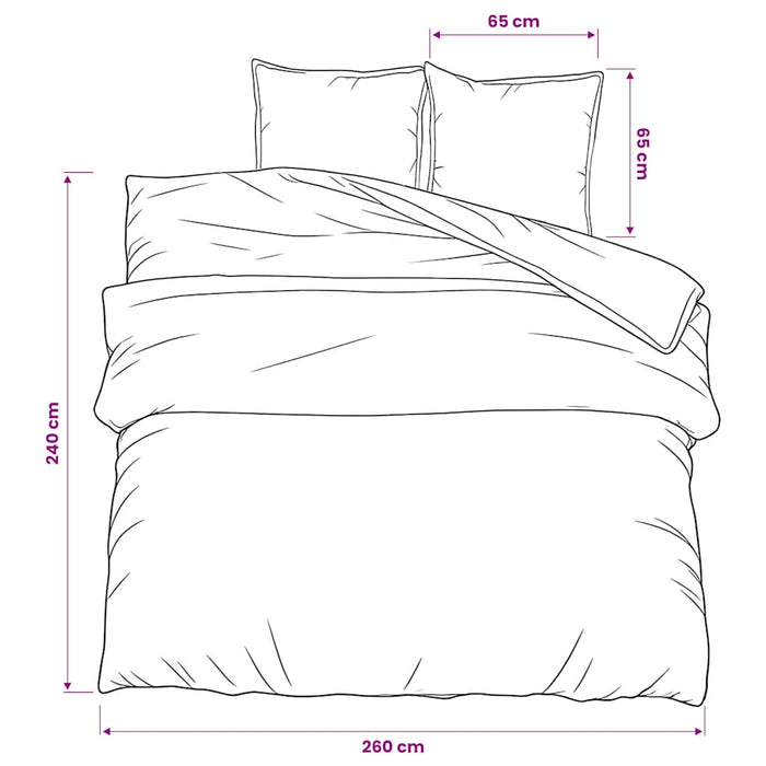 Set cu husă de pilotă, gri închis, 260x240 cm, bumbac - WALTI WALTI