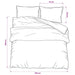 Set cu husă de pilotă, gri închis, 225x220 cm, bumbac - WALTI WALTI
