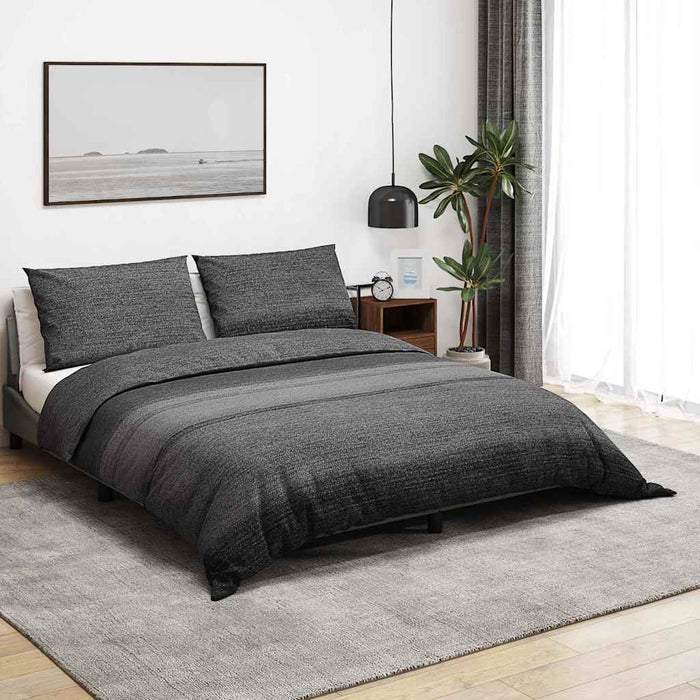 Set cu husă de pilotă, gri închis, 225x220 cm, bumbac - WALTI WALTI