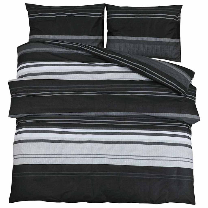 Set cu husă de pilotă, negru și alb, 240x220 cm, bumbac - WALTI WALTI