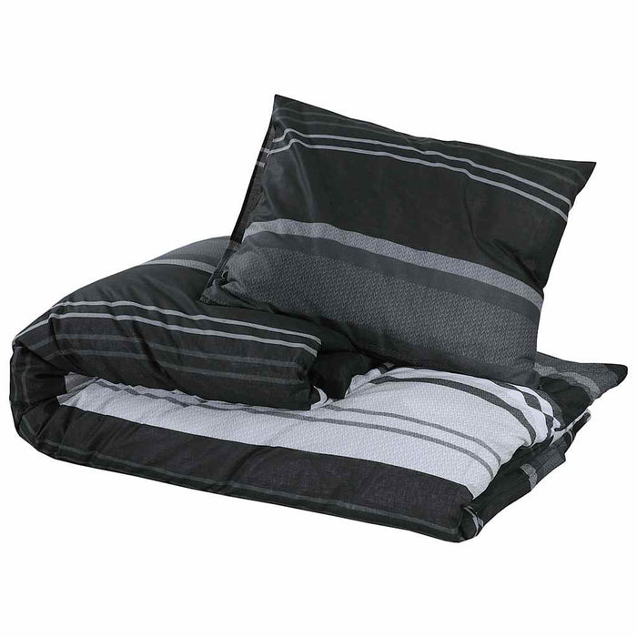 Set cu husă de pilotă, negru și alb, 220x240 cm, bumbac - WALTI WALTI