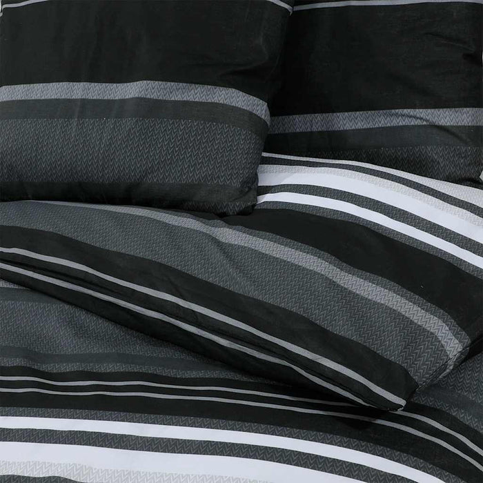 Set cu husă de pilotă, negru și alb, 220x240 cm, bumbac - WALTI WALTI