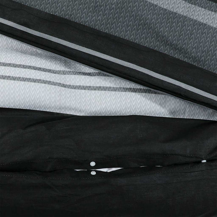 Set cu husă de pilotă, negru și alb, 155x220 cm, bumbac - WALTI WALTI