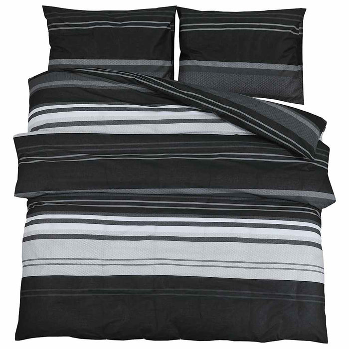 Set cu husă de pilotă, negru și alb, 200x220 cm, bumbac - WALTI WALTI
