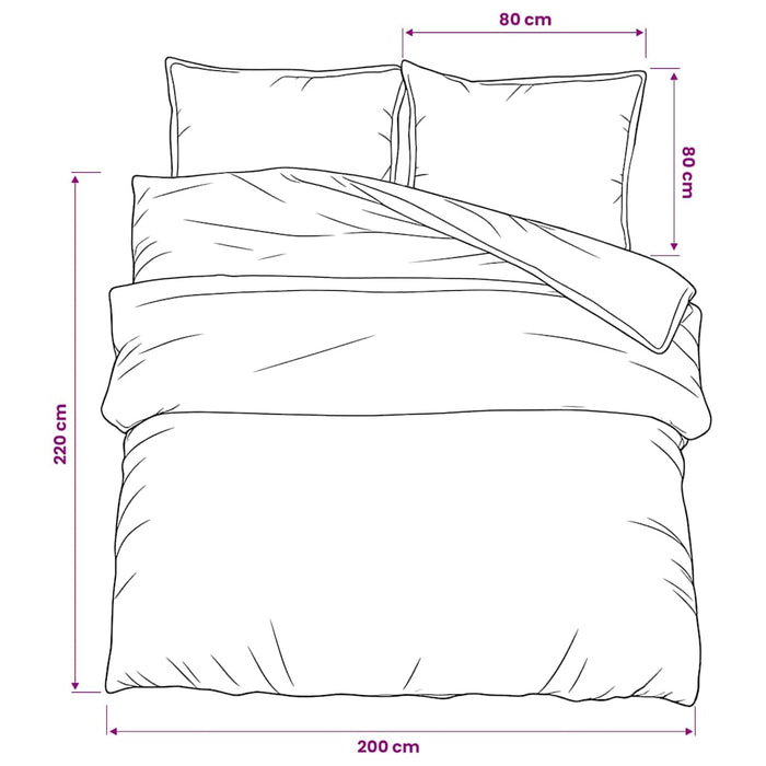 Set cu husă de pilotă, negru și alb, 200x220 cm, bumbac - WALTI WALTI