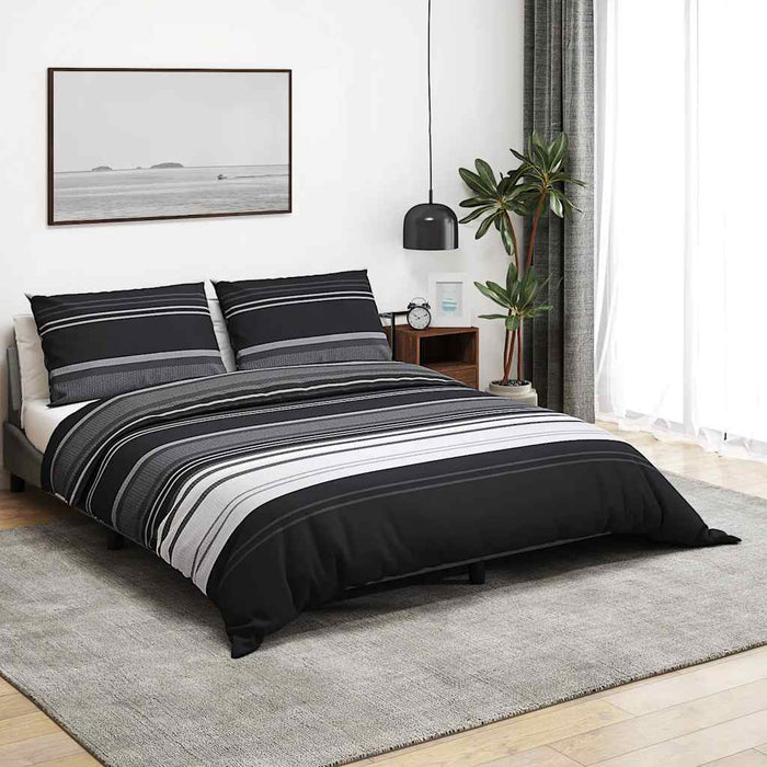 Set cu husă de pilotă, negru și alb, 200x220 cm, bumbac - WALTI WALTI