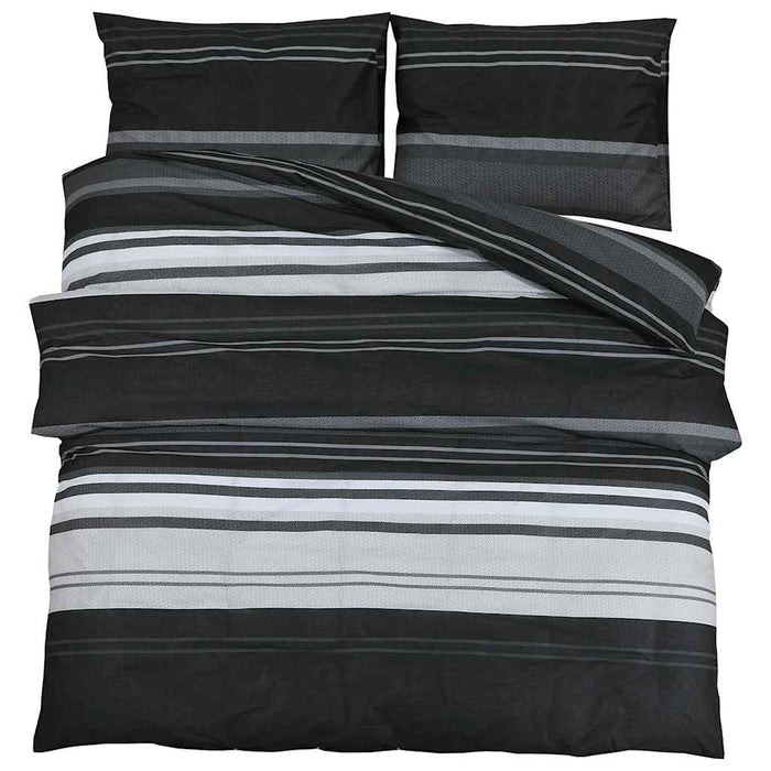 Set cu husă de pilotă, negru și alb, 225x220 cm, bumbac - WALTI WALTI