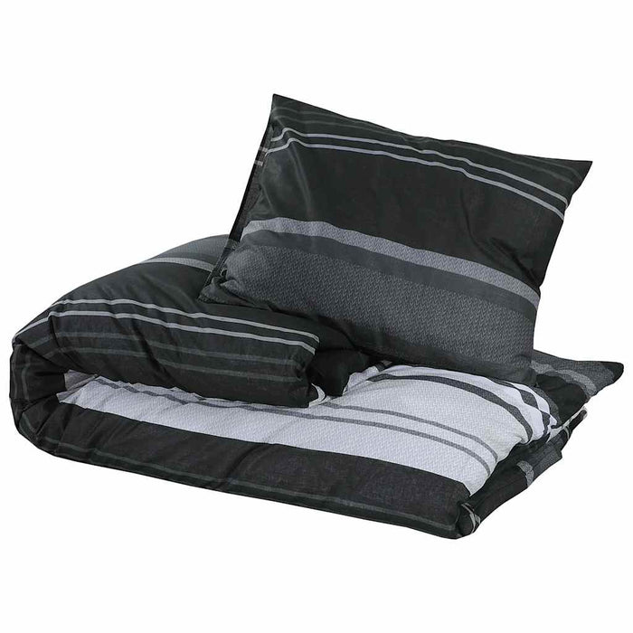 Set cu husă de pilotă, negru și alb, 225x220 cm, bumbac - WALTI WALTI