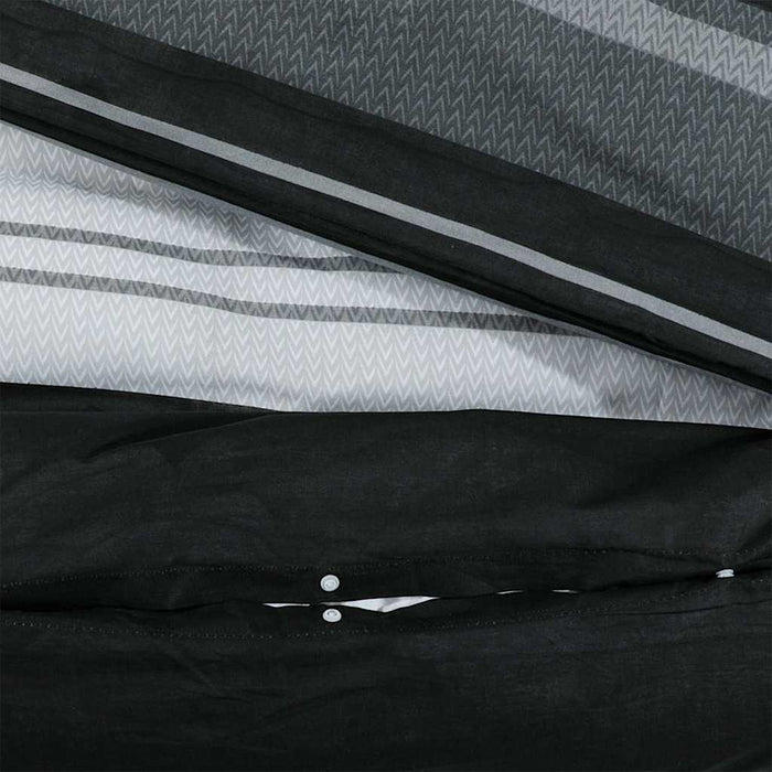 Set cu husă de pilotă, negru și alb, 225x220 cm, bumbac - WALTI WALTI