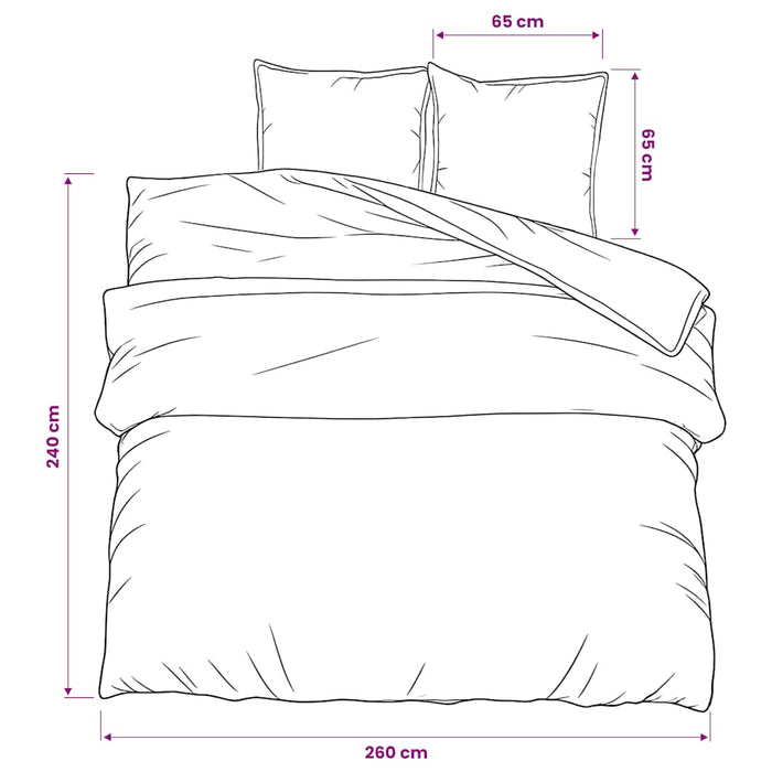Set cu husă de pilotă, roz, 260x240 cm, bumbac - WALTI WALTI