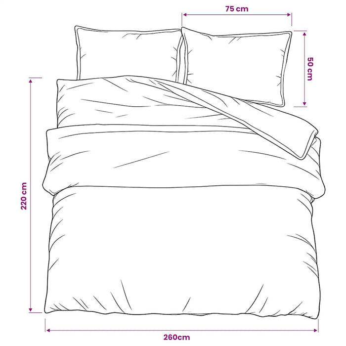 Set cu husă de pilotă, roz, 225x220 cm, bumbac - WALTI WALTI