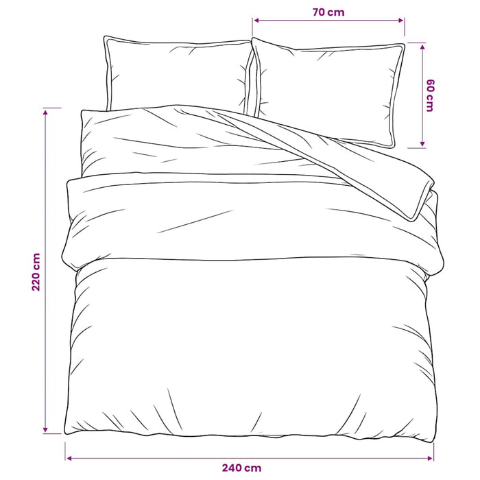Set cu husă de pilotă, negru, 240x220 cm, bumbac - WALTI WALTI