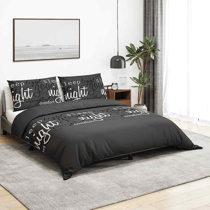 Set cu husă de pilotă, negru, 240x220 cm, bumbac - WALTI WALTI