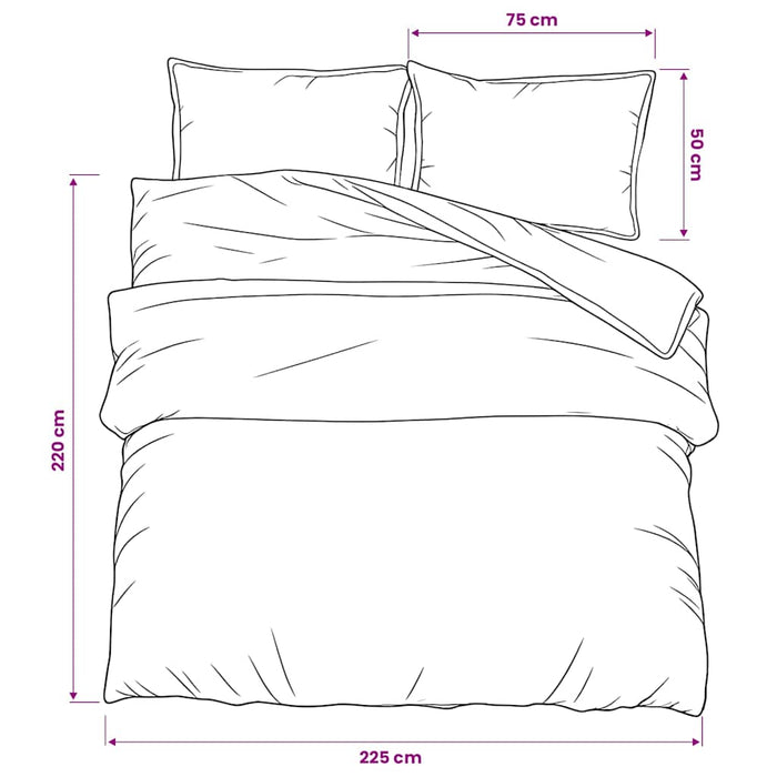Set cu husă de pilotă, negru, 225x220 cm, bumbac - WALTI WALTI