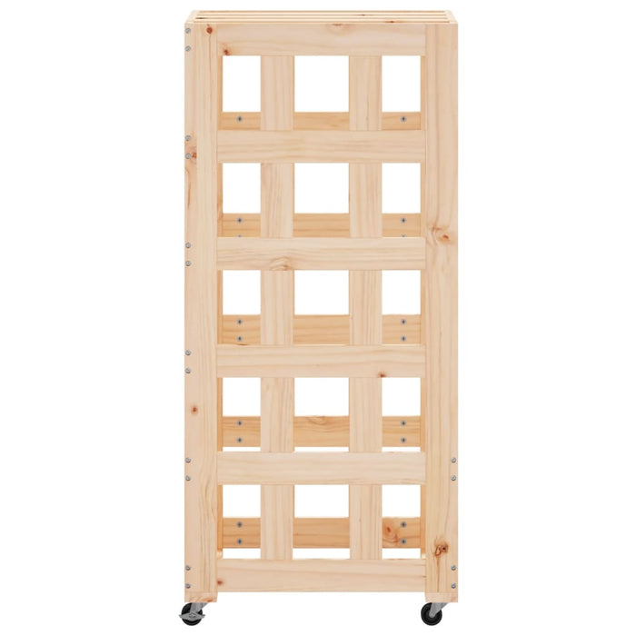 Suport de bușteni cu roți, 40x49x110 cm, lemn masiv pin - WALTI WALTI