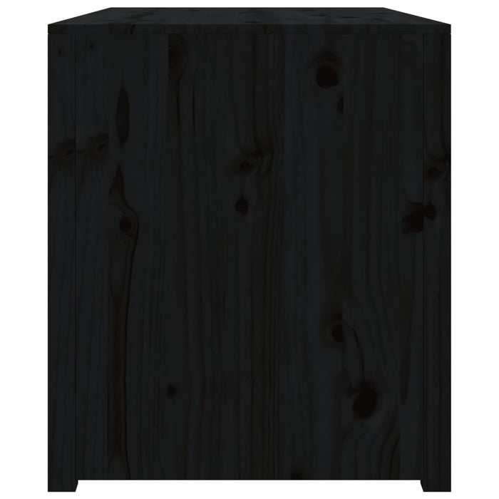 Dulap bucătărie de exterior negru, 106x55x64 cm, lemn masiv pin WALTI