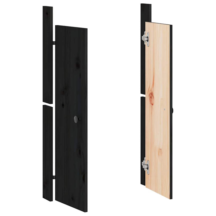 Uși de bucătărie de exterior MEPPEL 2 buc., negru, 50x9x82 cm WALTI