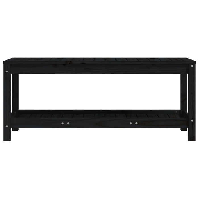 Bancă de grădină, negru, 108x35x45 cm, lemn masiv de pin - WALTI WALTI