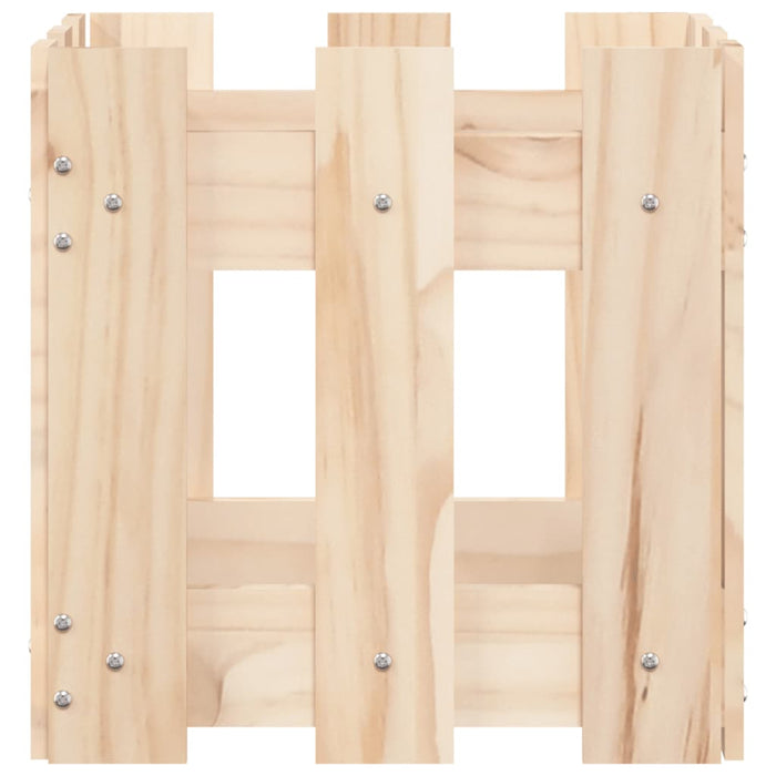 Jardinieră grădină design gard, 30x30x30 cm, lemn masiv de pin - WALTI WALTI