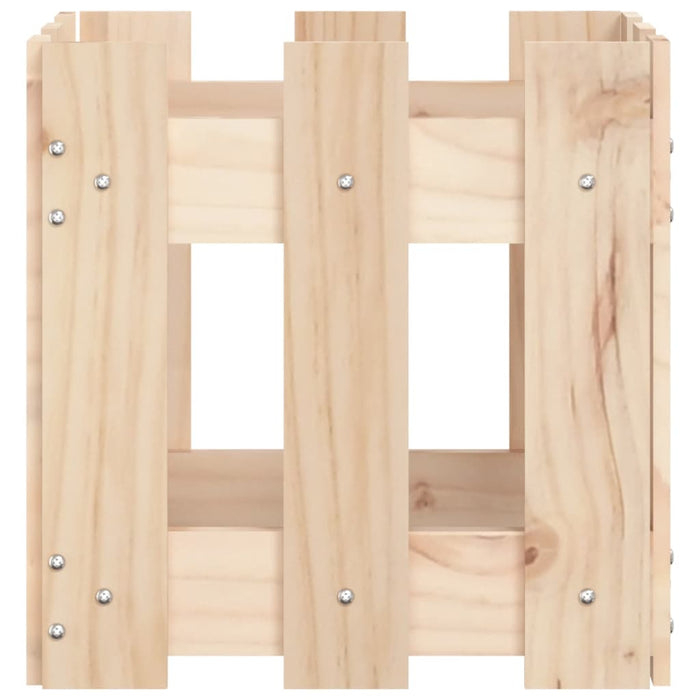Jardinieră grădină design gard, 30x30x30 cm, lemn masiv de pin - WALTI WALTI