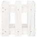 Jardinieră grădină design gard, alb, 30x30x30 cm lemn masiv pin - WALTI WALTI