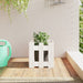 Jardinieră grădină design gard, alb, 30x30x30 cm lemn masiv pin - WALTI WALTI