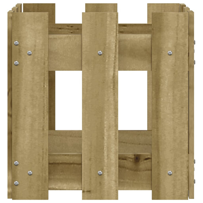 Jardinieră grădină design gard 30x30x30cm lemn de pin impregnat - WALTI WALTI