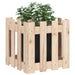Jardinieră grădină design gard, 40x40x40 cm, lemn masiv de pin - WALTI WALTI