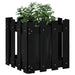 Jardinieră grădină design gard negru 40x40x40 cm lemn masiv pin - WALTI WALTI