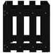 Jardinieră grădină design gard negru 40x40x40 cm lemn masiv pin - WALTI WALTI