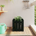 Jardinieră grădină design gard negru 40x40x40 cm lemn masiv pin - WALTI WALTI